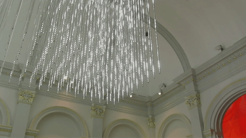 a gif of Leo Villareal's work at the Renwick